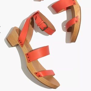 Madewell Jodi Clog Sandal in Persimmon NWT